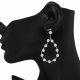 99304, PEARL ACCENT TEARDROP DANGLE EARRING
