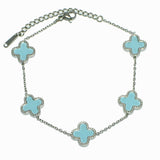 99309, CLOVER STATION STAINLESS STEEL BRACELET