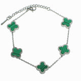 99309, CLOVER STATION STAINLESS STEEL BRACELET