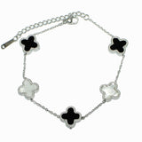 99309, CLOVER STATION STAINLESS STEEL BRACELET