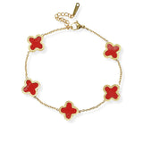 99309, CLOVER STATION STAINLESS STEEL BRACELET