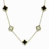 99310, CLOVER STATION STAINLESS STEEL NECKLACE