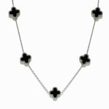99310, CLOVER STATION STAINLESS STEEL NECKLACE
