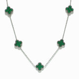 99310, CLOVER STATION STAINLESS STEEL NECKLACE