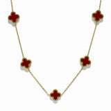 99310, CLOVER STATION STAINLESS STEEL NECKLACE