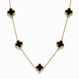 99310, CLOVER STATION STAINLESS STEEL NECKLACE