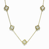 99310, CLOVER STATION STAINLESS STEEL NECKLACE