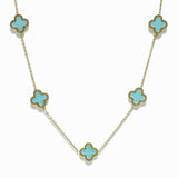 99310, CLOVER STATION STAINLESS STEEL NECKLACE