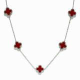 99310, CLOVER STATION STAINLESS STEEL NECKLACE