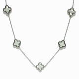 99310, CLOVER STATION STAINLESS STEEL NECKLACE