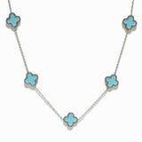 99310, CLOVER STATION STAINLESS STEEL NECKLACE