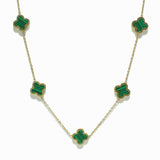 99310, CLOVER STATION STAINLESS STEEL NECKLACE