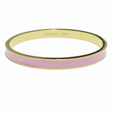 99311, HALF ENAMEL ACCENT STAINLESS STEEL BANGLE BRACELET