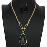 99312, GEOMETRIC GLITTER CELLULOID ACETATE NECKLACE