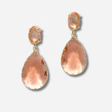 99318, TEARDROP GLASS STONE DANGLE EARRING
