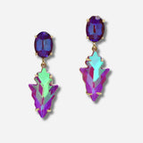 99319, ARROW ACRYLIC GLASS DANGLE EARRING