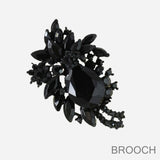 99329, FLORAL RHINESTONE PIN BROOCH