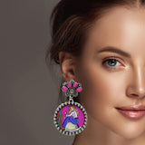 99340, WESTERN COSMIC COWGIRL DANGLE EARRING