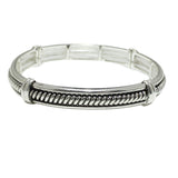 99354, FILIGREE DESIGNER INSPIRED METAL STRETCH BRACELET