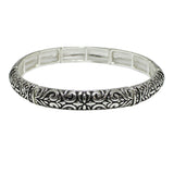 99355, FILIGREE DESIGNER INSPIRED METAL STRETCH BRACELET