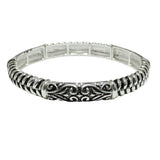 99356, FILIGREE DESIGNER INSPIRED METAL STRETCH BRACELET