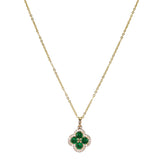 99378, CLOVER DESIGNER INSPIRED PENDANT NECKLACE