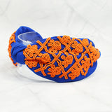 99386, ANIMAL PAW SEED BEADED KNOT HEADBAND