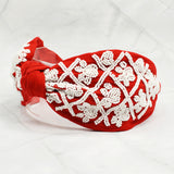 99386, ANIMAL PAW SEED BEADED KNOT HEADBAND