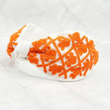 99386, ANIMAL PAW SEED BEADED KNOT HEADBAND