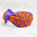 99386, ANIMAL PAW SEED BEADED KNOT HEADBAND