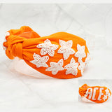 99387, "ACE" STAR SEED BEADED KNOT HEADBAND