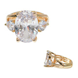 99419, OVAL RHINESTONE ACCENT STRETCH RING