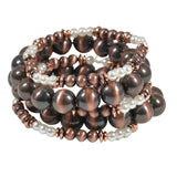99430, NAVAJO BEADED MULTI LAYERED STRETCH BRACELET