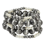 99430, NAVAJO BEADED MULTI LAYERED STRETCH BRACELET