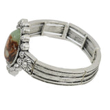 99433, WESTERN CONCHO TURQUOISE STONE STRETCH BRACELET