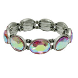 99434, OVAL RHINESTONE STRETCH BRACELET