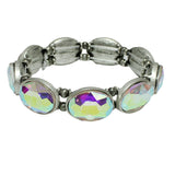 99434, OVAL RHINESTONE STRETCH BRACELET