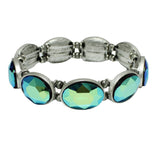 99434, OVAL RHINESTONE STRETCH BRACELET