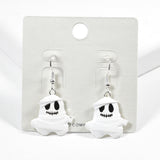 99438, HALLOWEEN SPOOKY MUMMY GHOST DANGLE EARRING