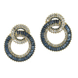 99450, BAGUETTE RHINESTONE DOUBLE ROUND NECKLACE