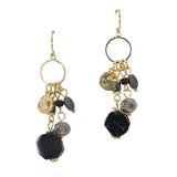 99469, SEMI PRECIOUS STONE CHARM DANGLE EARRING