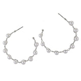 99473, PEARL ROUND HOOP EARRING