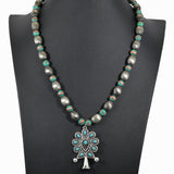 99478, WESTERN SQUASH BLOSSOM NAVAJO BEADED NECKLACE