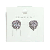 99526, HEART CRYSTAL RHINESTONE STUD EARRING