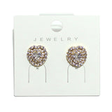 99526, HEART CRYSTAL RHINESTONE STUD EARRING