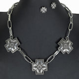 99548, WESTERN CROSS METAL NECKLACE