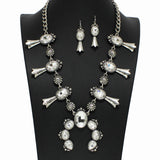 99559, WESTERN SQUASH BLOSSOM RHINESTONE NECKLACE