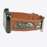 99565, WESTERN THEME LEATHER APPLE WATCH BAND *38MM-41MM