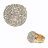 99575, ROUND BALL CRYSTAL RHINESTONE STRETCH RING