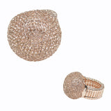 99575, ROUND BALL CRYSTAL RHINESTONE STRETCH RING